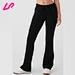 black flare yoga pants